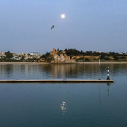 Mondschein über dem Rio Arade, Portimao