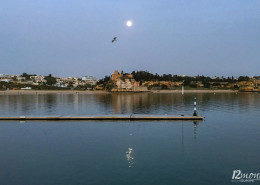 Mondschein über dem Rio Arade, Portimao
